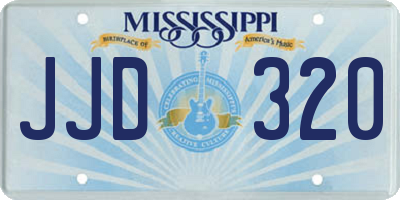 MS license plate JJD320