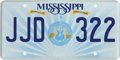 MS license plate JJD322