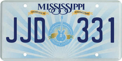 MS license plate JJD331