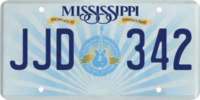MS license plate JJD342
