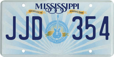 MS license plate JJD354