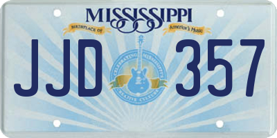 MS license plate JJD357