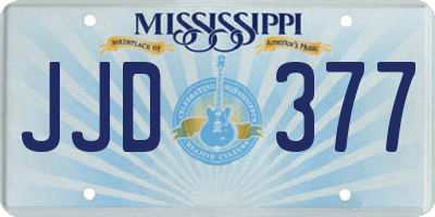 MS license plate JJD377