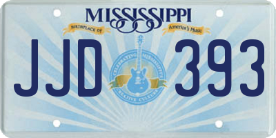MS license plate JJD393
