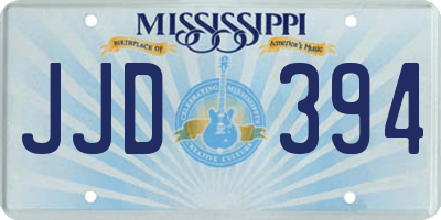 MS license plate JJD394