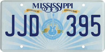 MS license plate JJD395