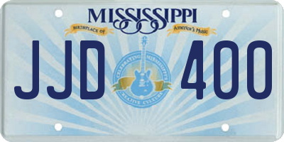 MS license plate JJD400
