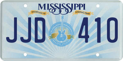MS license plate JJD410