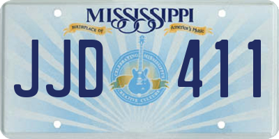 MS license plate JJD411