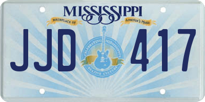 MS license plate JJD417