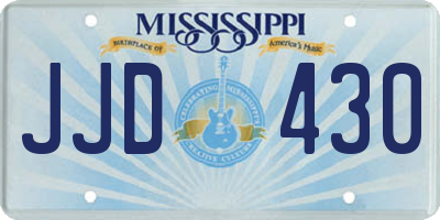 MS license plate JJD430