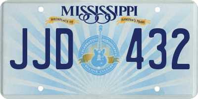 MS license plate JJD432