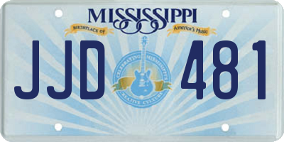 MS license plate JJD481