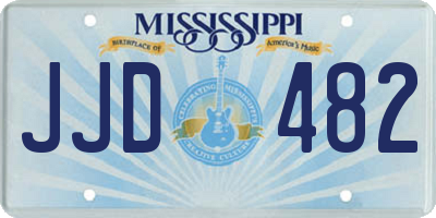 MS license plate JJD482