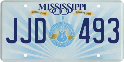 MS license plate JJD493