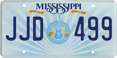 MS license plate JJD499