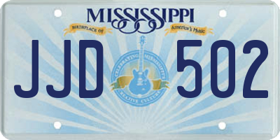 MS license plate JJD502