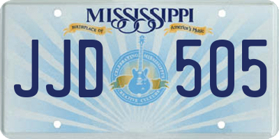 MS license plate JJD505