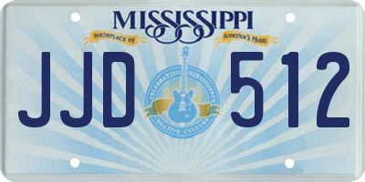 MS license plate JJD512
