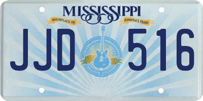 MS license plate JJD516