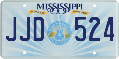 MS license plate JJD524