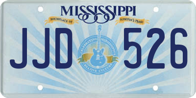 MS license plate JJD526