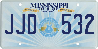 MS license plate JJD532