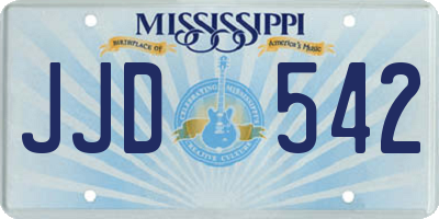 MS license plate JJD542