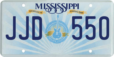MS license plate JJD550