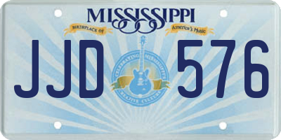 MS license plate JJD576