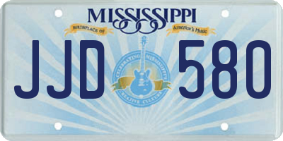 MS license plate JJD580