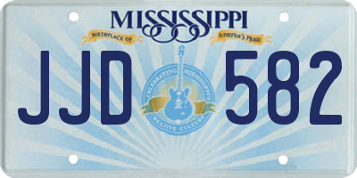 MS license plate JJD582