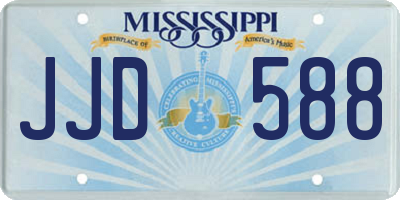 MS license plate JJD588