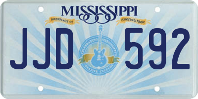 MS license plate JJD592