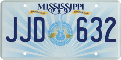 MS license plate JJD632