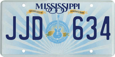 MS license plate JJD634