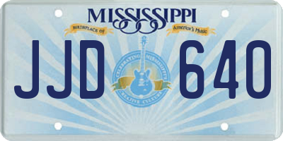 MS license plate JJD640