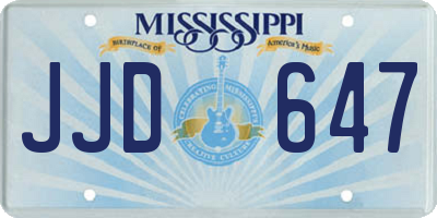 MS license plate JJD647
