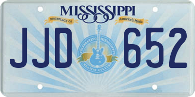 MS license plate JJD652