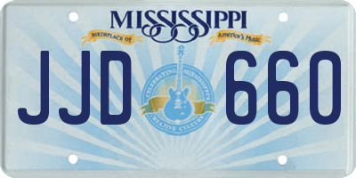 MS license plate JJD660