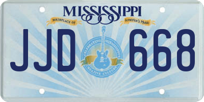 MS license plate JJD668