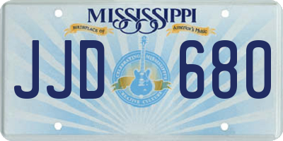 MS license plate JJD680
