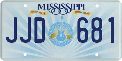 MS license plate JJD681