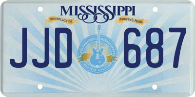MS license plate JJD687