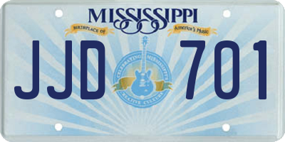 MS license plate JJD701
