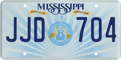 MS license plate JJD704
