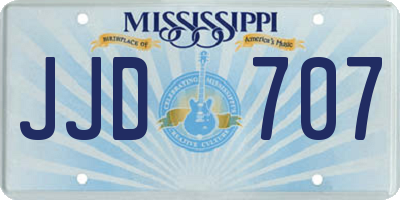 MS license plate JJD707