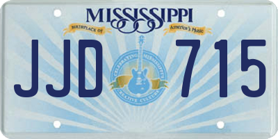 MS license plate JJD715