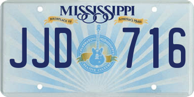 MS license plate JJD716