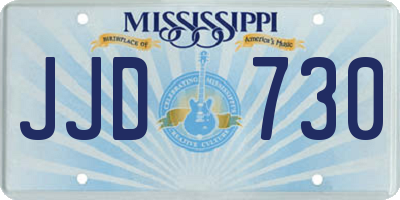 MS license plate JJD730